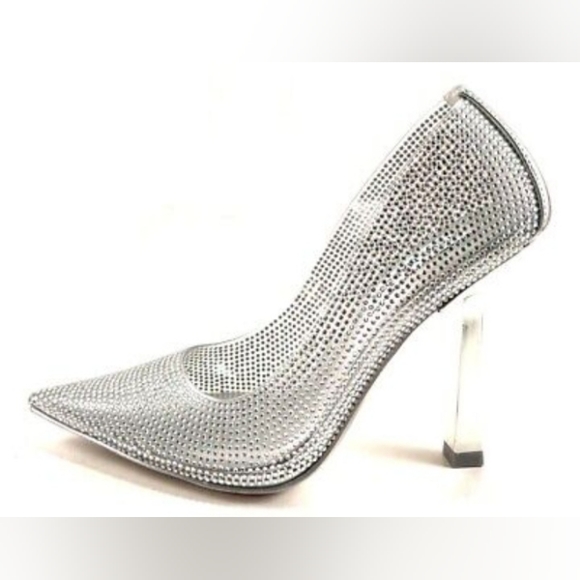 Steve Madden Shoes - Steve Madden Martina-R Rhinestone Embellished Stiletto Pumps Silver SZ 7 NEW